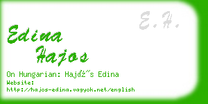 edina hajos business card